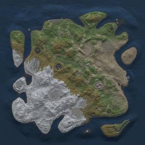 Thumbnail Rust Map: Procedural Map, Size: 3500, Seed: 1297927108, 18 Monuments