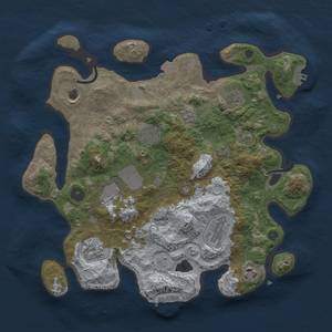 Thumbnail Rust Map: Procedural Map, Size: 3500, Seed: 520403073, 16 Monuments