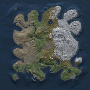 Thumbnail Rust Map: Procedural Map, Size: 3000, Seed: 4096, 8 Monuments