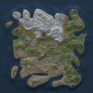 Thumbnail Rust Map: Procedural Map, Size: 3500, Seed: 59123831, 19 Monuments