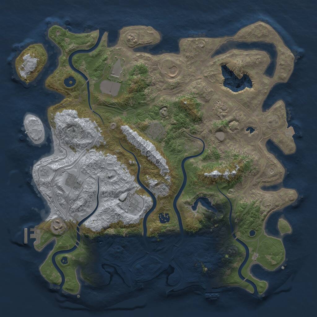 Rust Map: Procedural Map, Size: 4250, Seed: 1876543108, 15 Monuments