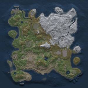 Thumbnail Rust Map: Procedural Map, Size: 3500, Seed: 59542603, 13 Monuments