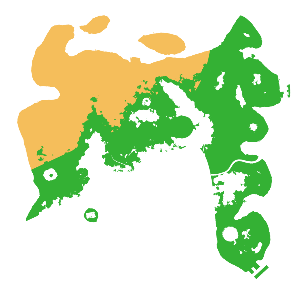 Biome Rust Map: Procedural Map, Size: 3500, Seed: 536455