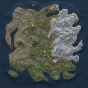 Thumbnail Rust Map: Procedural Map, Size: 4250, Seed: 123447422, 20 Monuments