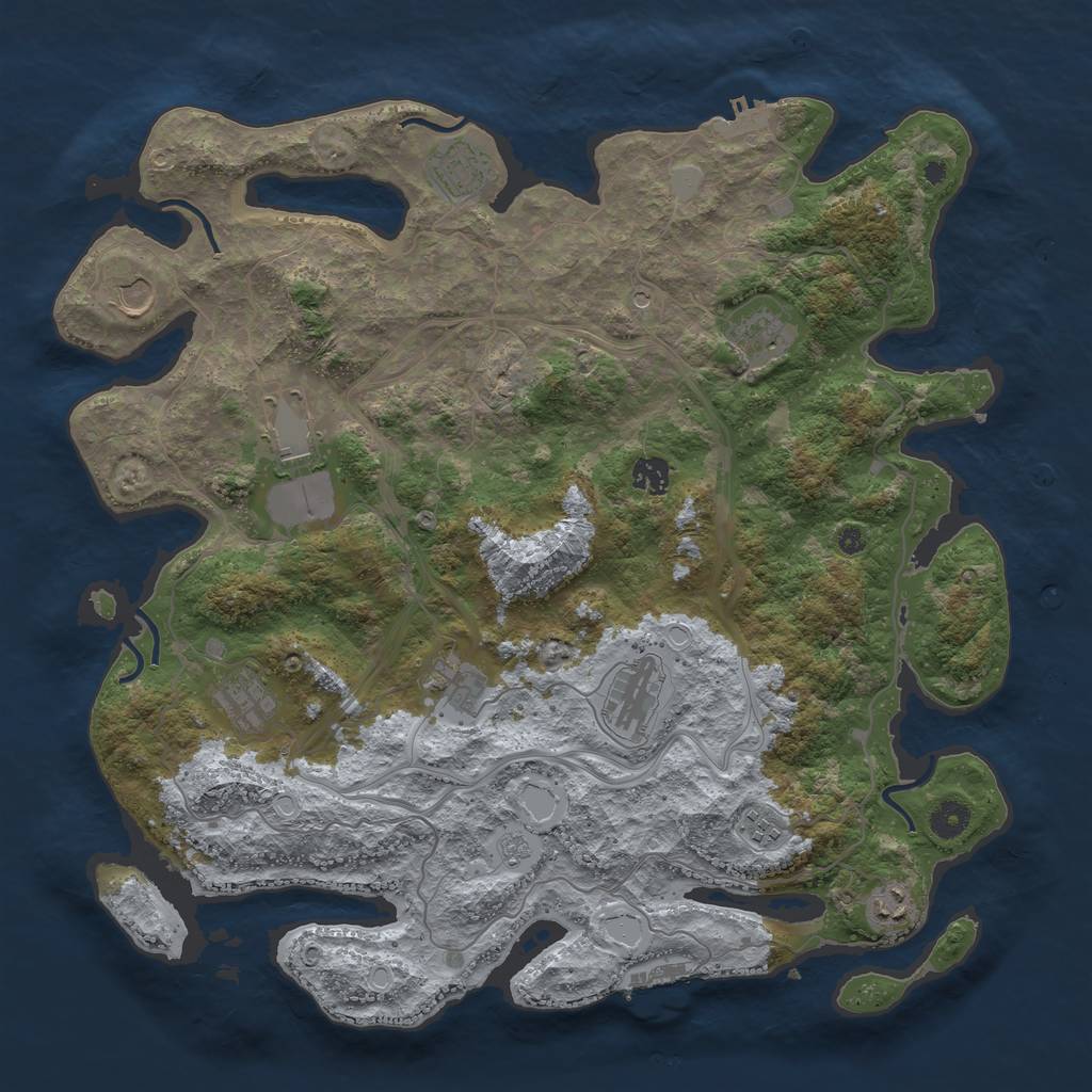 Rust Map: Procedural Map, Size: 4250, Seed: 67590378, 19 Monuments