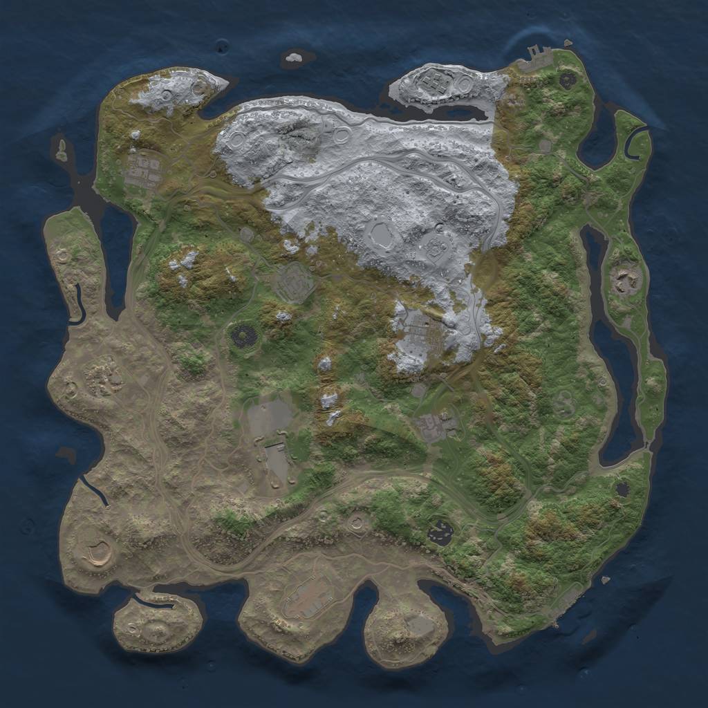 Rust Map: Procedural Map, Size: 4250, Seed: 379351045, 20 Monuments