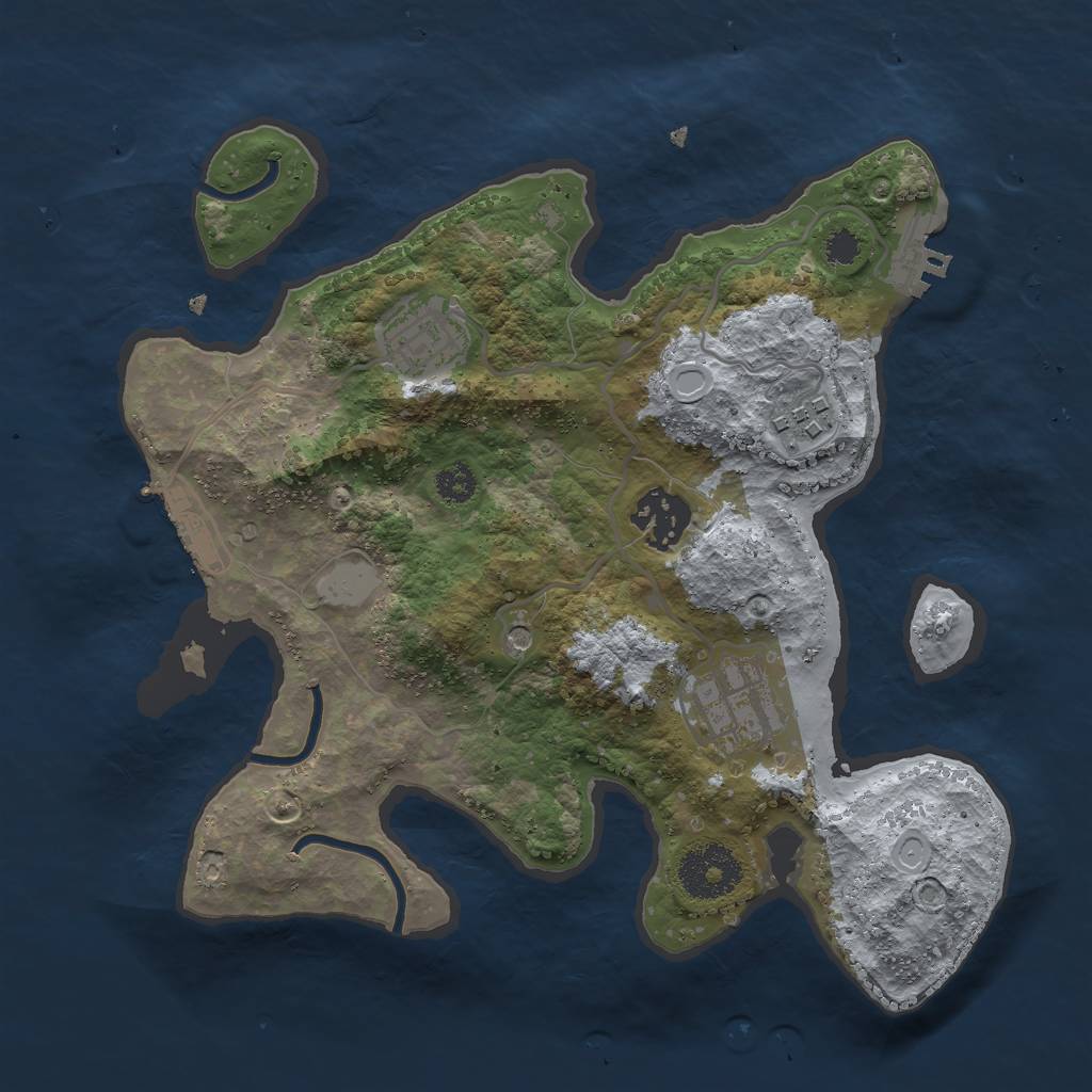 Rust Map: Procedural Map, Size: 2800, Seed: 58697812, 12 Monuments