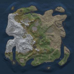 Thumbnail Rust Map: Procedural Map, Size: 3500, Seed: 1881082160, 19 Monuments