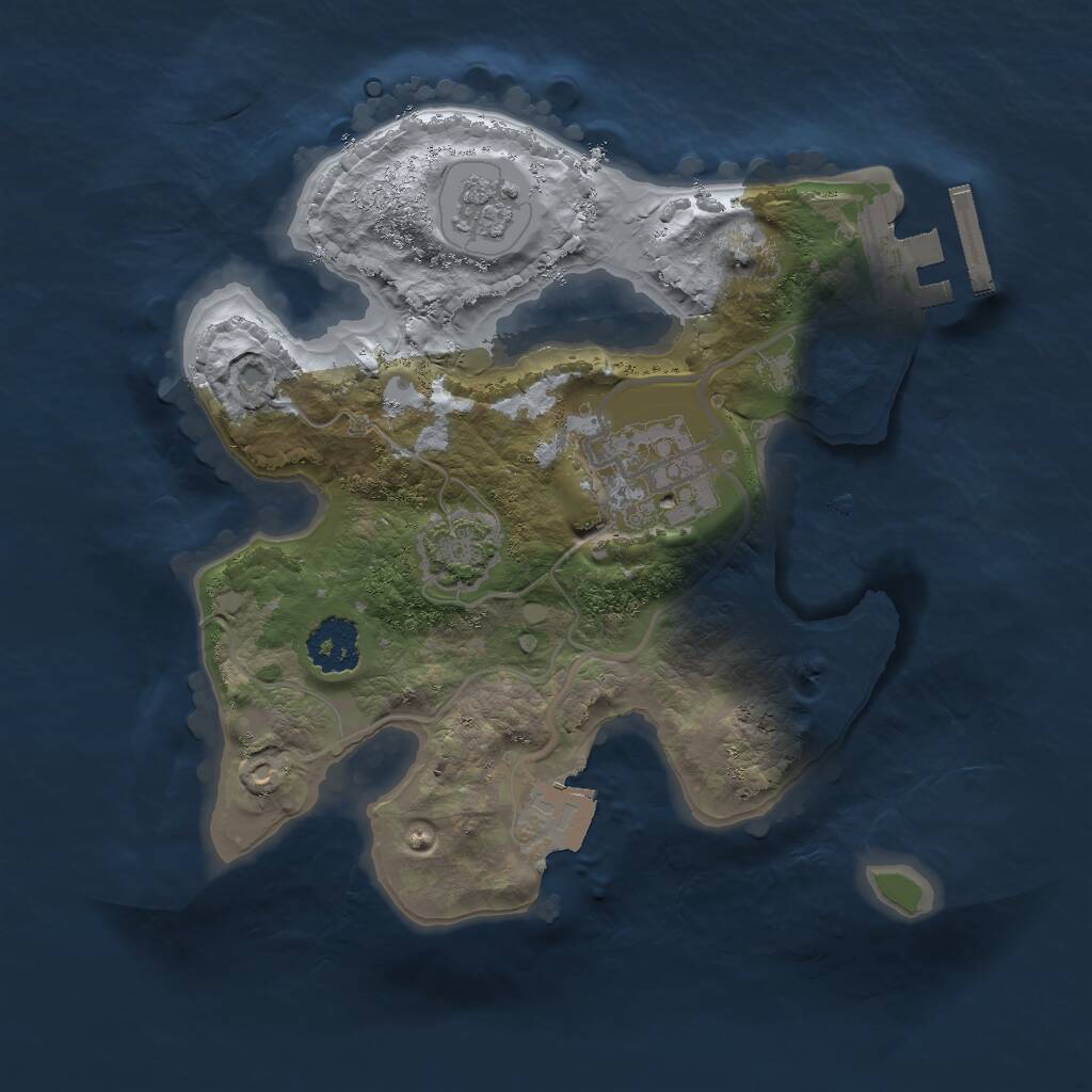 Rust Map: Procedural Map, Size: 2000, Seed: 169, 5 Monuments