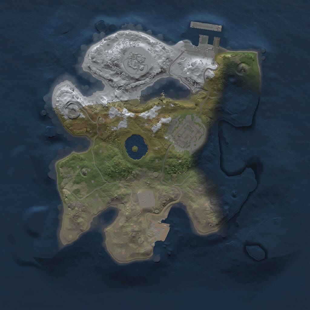 Rust Map: Procedural Map, Size: 2000, Seed: 169, 4 Monuments