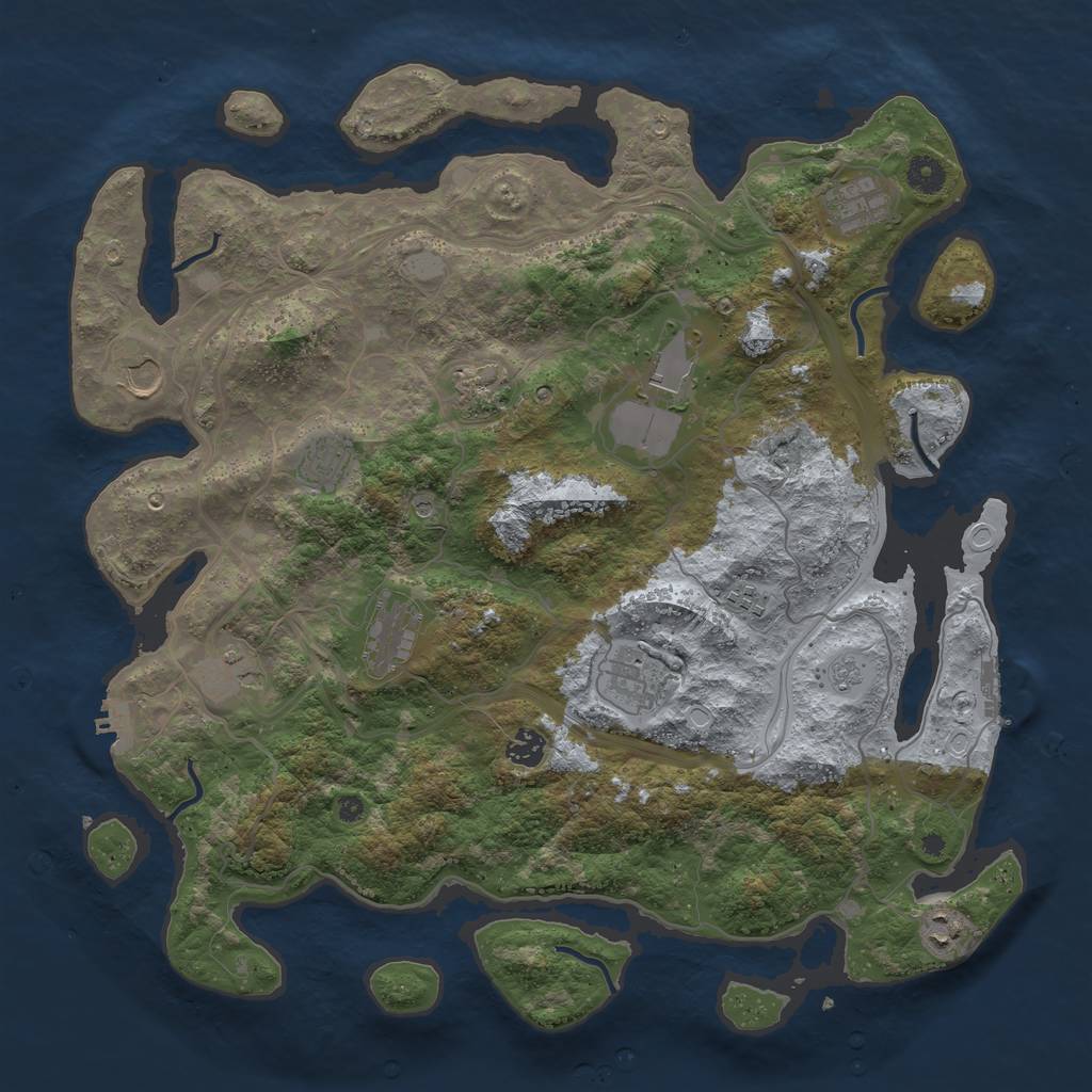Rust Map: Procedural Map, Size: 4250, Seed: 8195748, 20 Monuments