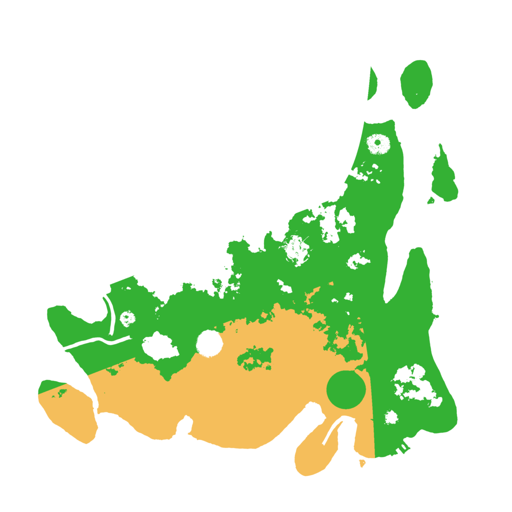 Biome Rust Map: Procedural Map, Size: 3500, Seed: 43207421