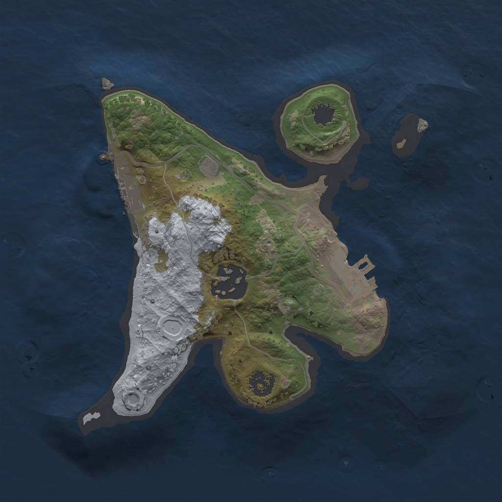 Rust Map: Procedural Map, Size: 2000, Seed: 1639792358, 8 Monuments