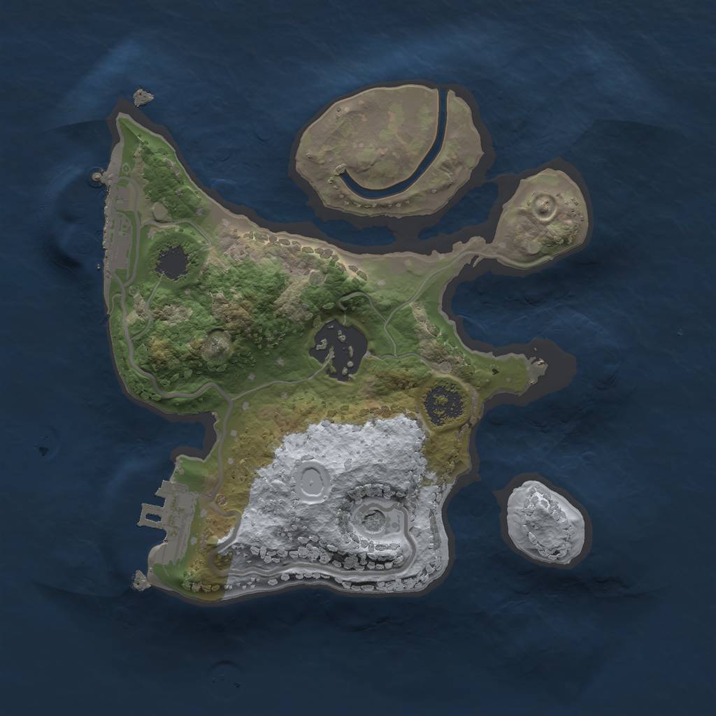 Rust Map: Procedural Map, Size: 1900, Seed: 1395676011, 9 Monuments