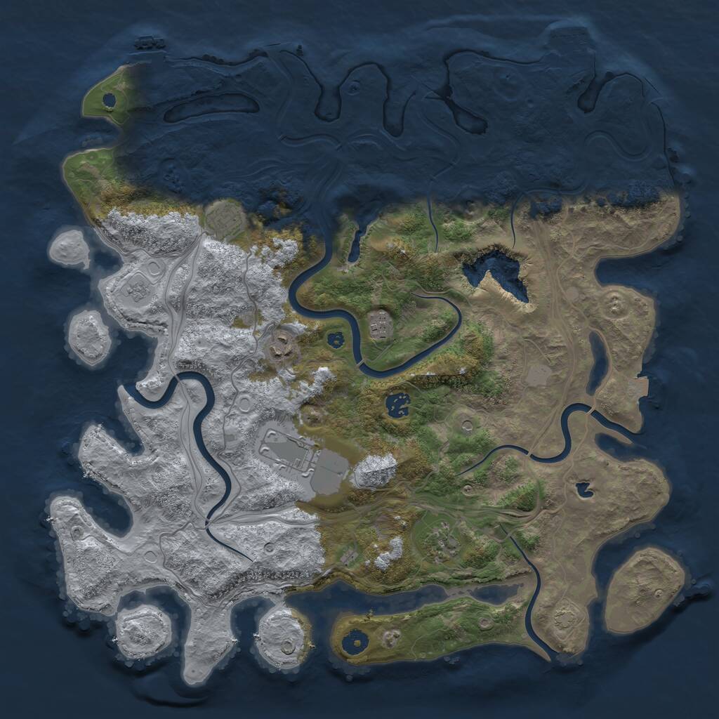Rust Map: Procedural Map, Size: 4250, Seed: 9821597, 12 Monuments