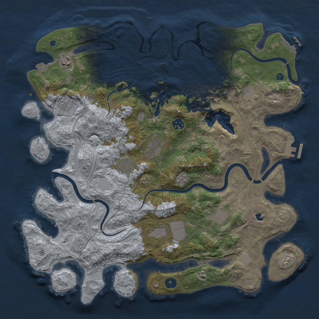 Rust Map: Procedural Map, Size: 4250, Seed: 9821597, 15 Monuments