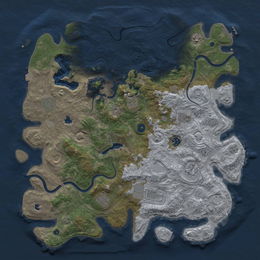 Rust Map: Procedural Map, Size: 4500, Seed: 1608712583, 16 Monuments