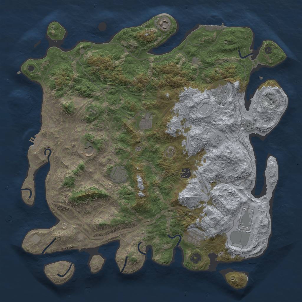 Rust Map: Procedural Map, Size: 4250, Seed: 1771418188, 16 Monuments