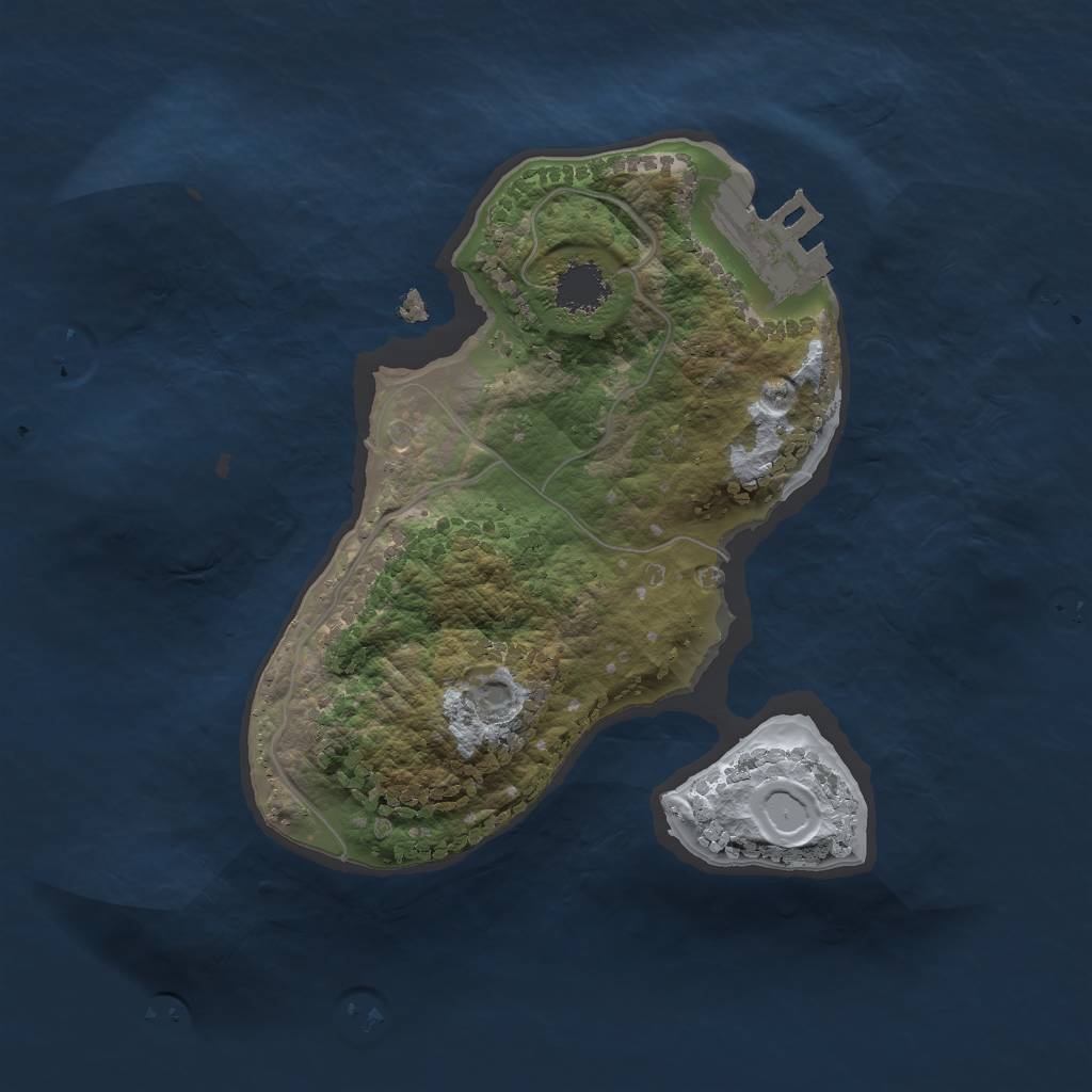 Rust Map: Procedural Map, Size: 1750, Seed: 23, 6 Monuments