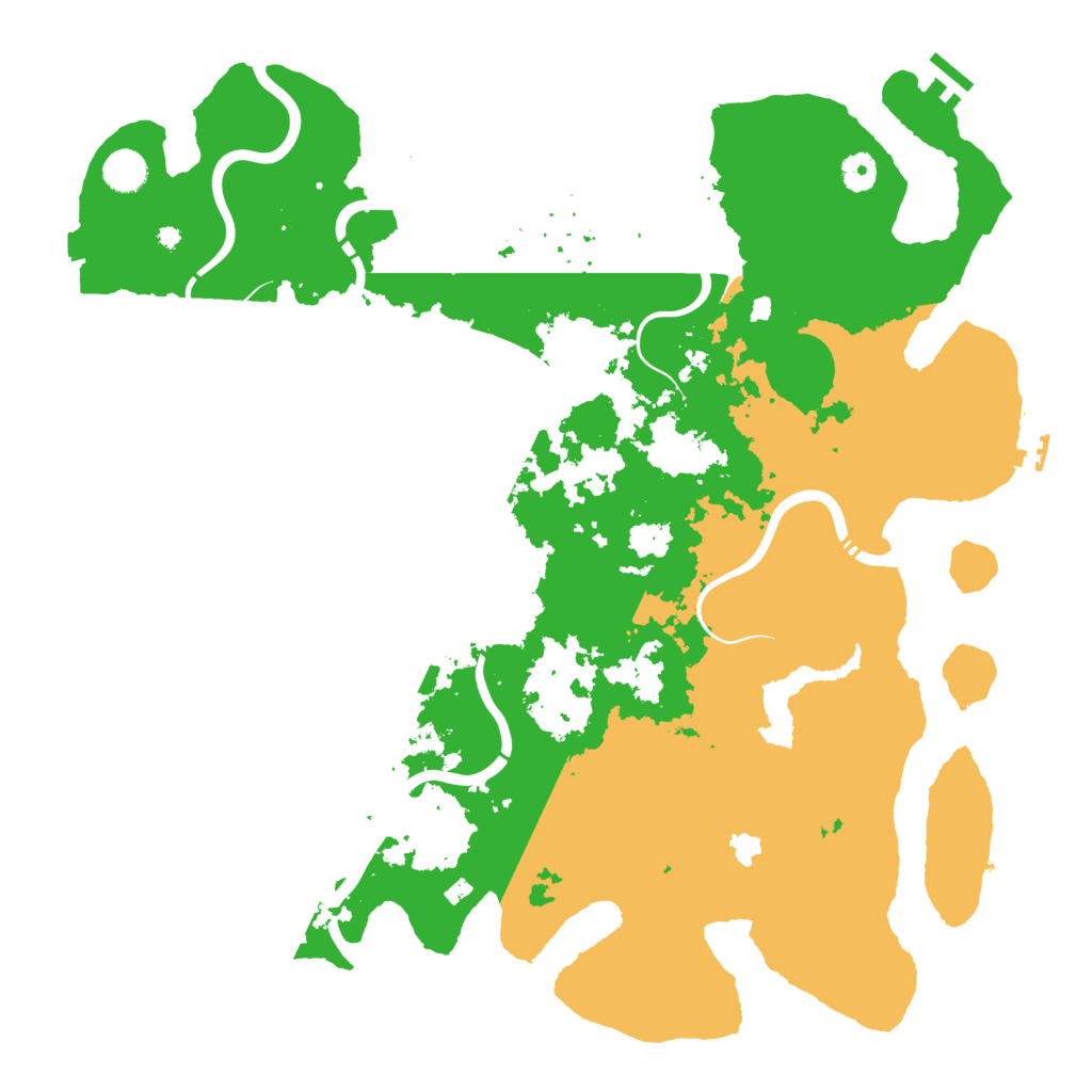 Biome Rust Map: Procedural Map, Size: 4400, Seed: 353535
