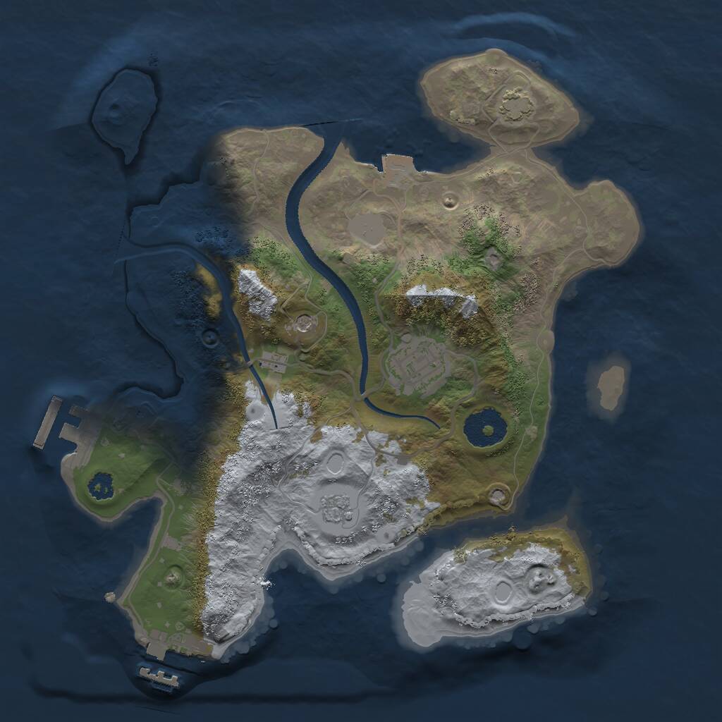 Rust Map: Procedural Map, Size: 2700, Seed: 787592231, 7 Monuments