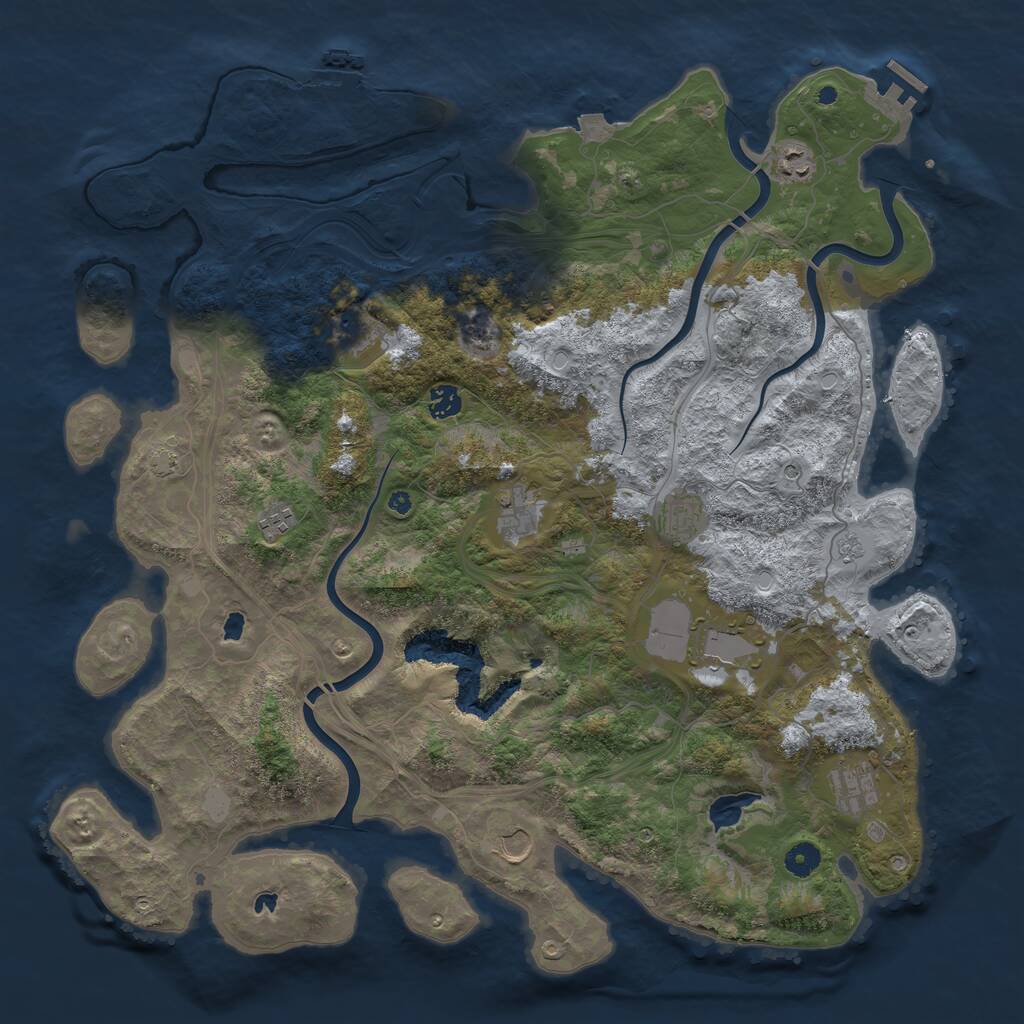 Rust Map: Procedural Map, Size: 4500, Seed: 576820268, 15 Monuments