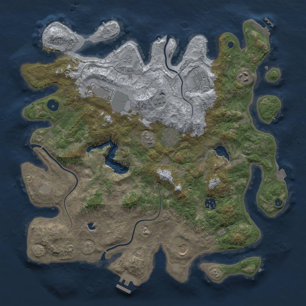 Rust Map: Procedural Map, Size: 4001, Seed: 1270697748, 13 Monuments