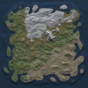 Thumbnail Rust Map: Procedural Map, Size: 5000, Seed: 24845, 20 Monuments