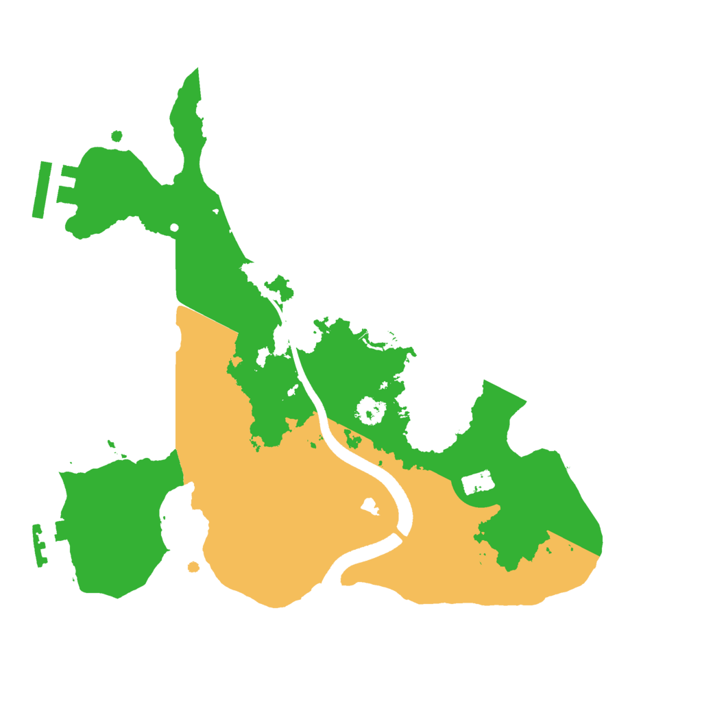 Biome Rust Map: Procedural Map, Size: 2500, Seed: 1564