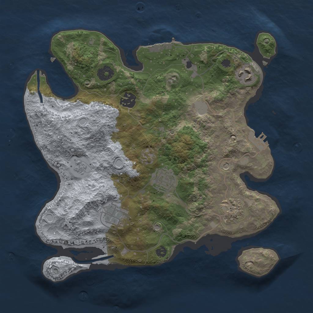 Rust Map: Procedural Map, Size: 3000, Seed: 6031999, 14 Monuments