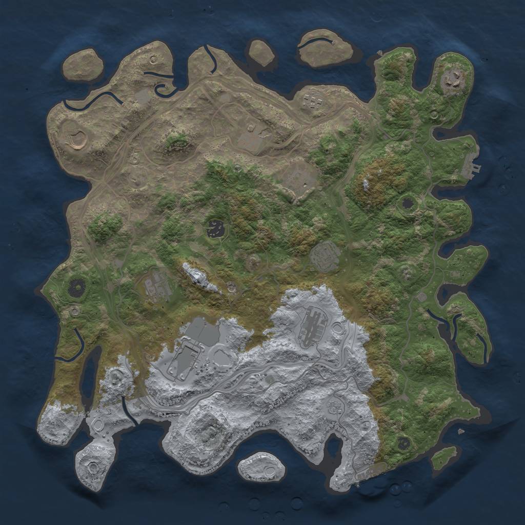 Rust Map: Procedural Map, Size: 4250, Seed: 281022, 19 Monuments