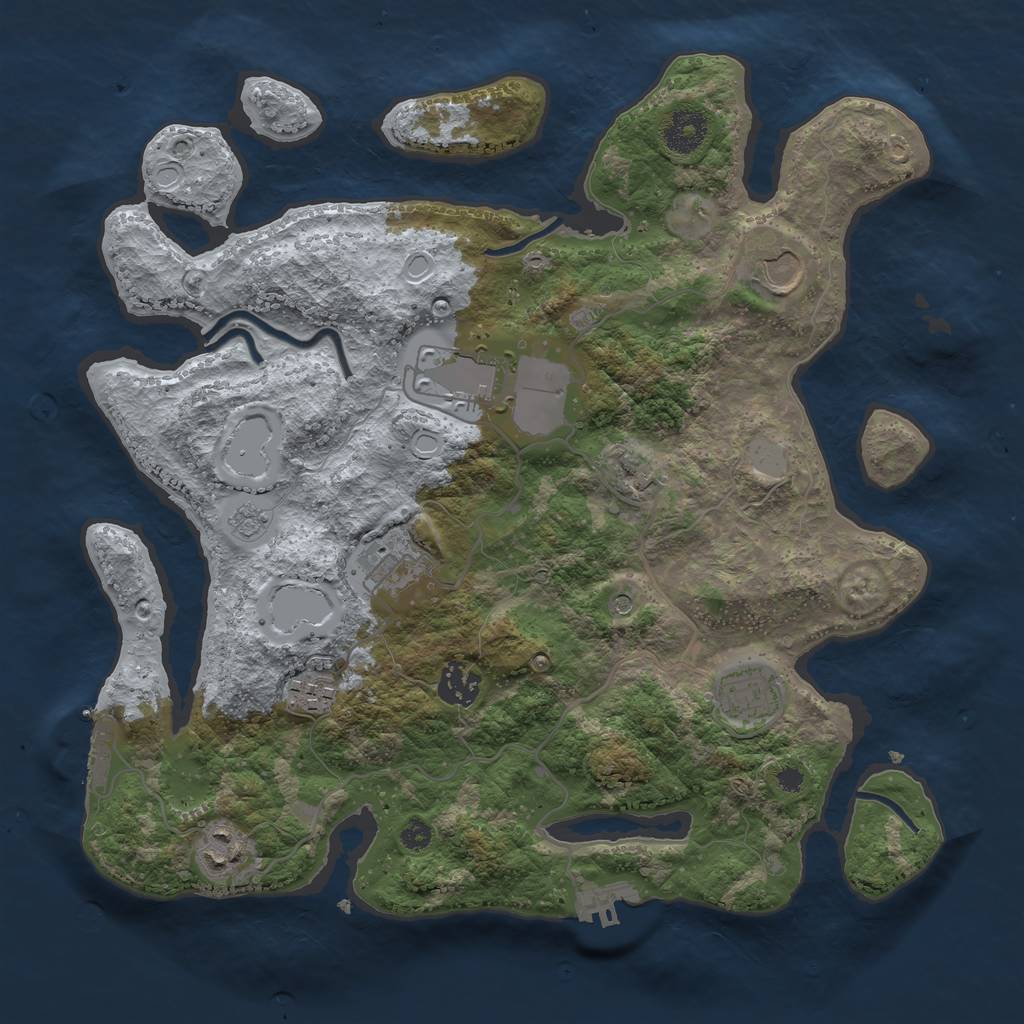 Rust Map: Procedural Map, Size: 3500, Seed: 20221028, 16 Monuments