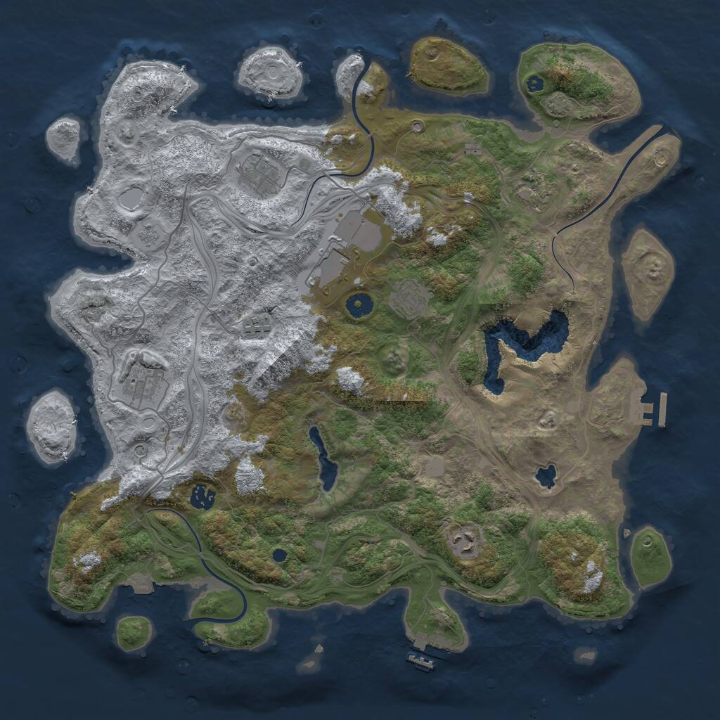 Rust Map: Procedural Map, Size: 4250, Seed: 1636800365, 14 Monuments