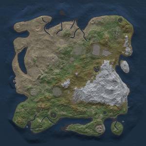 Thumbnail Rust Map: Procedural Map, Size: 3750, Seed: 253180080, 19 Monuments