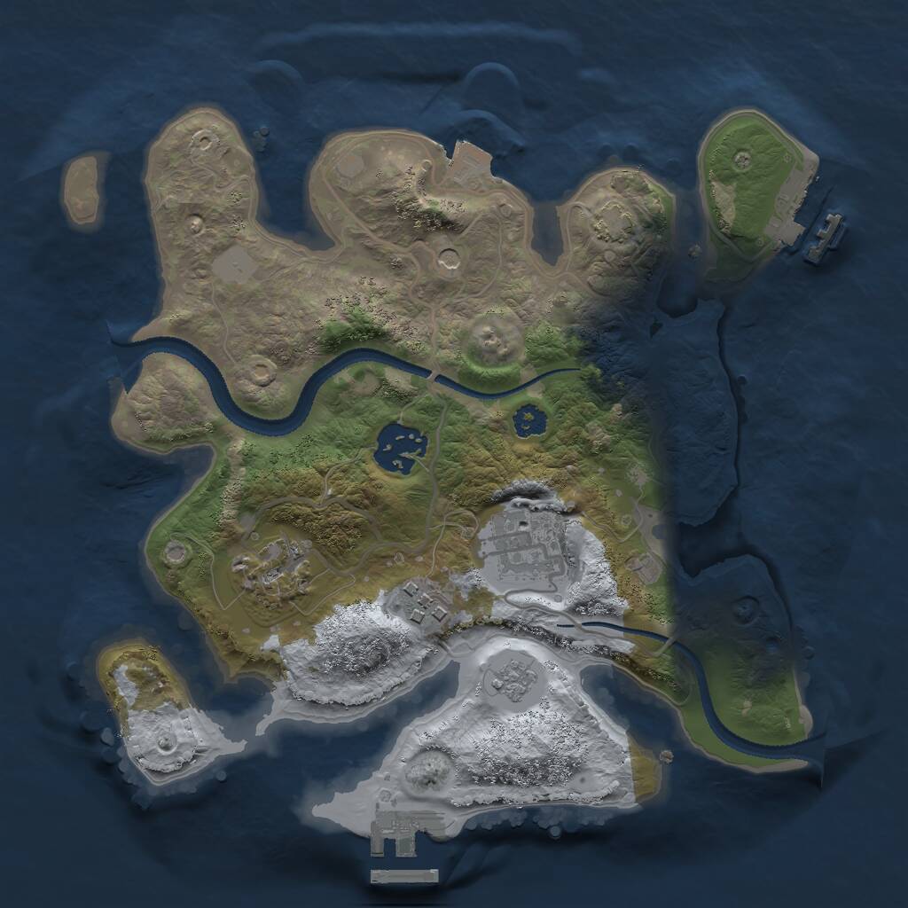 Rust Map: Procedural Map, Size: 2700, Seed: 66333366, 10 Monuments