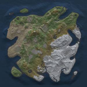 Thumbnail Rust Map: Procedural Map, Size: 3500, Seed: 690311048, 17 Monuments