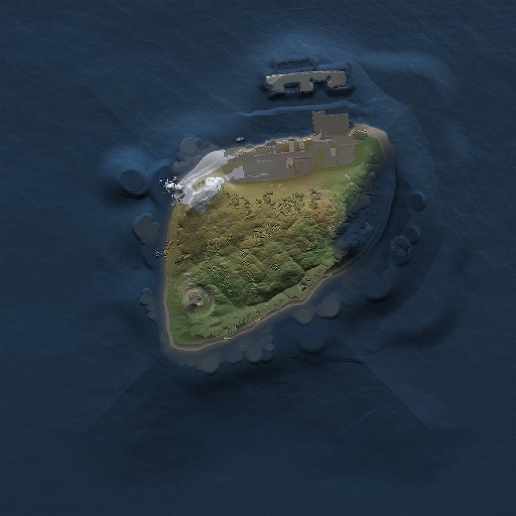 Rust Map: Procedural Map, Size: 1000, Seed: 1466310835, 2 Monuments