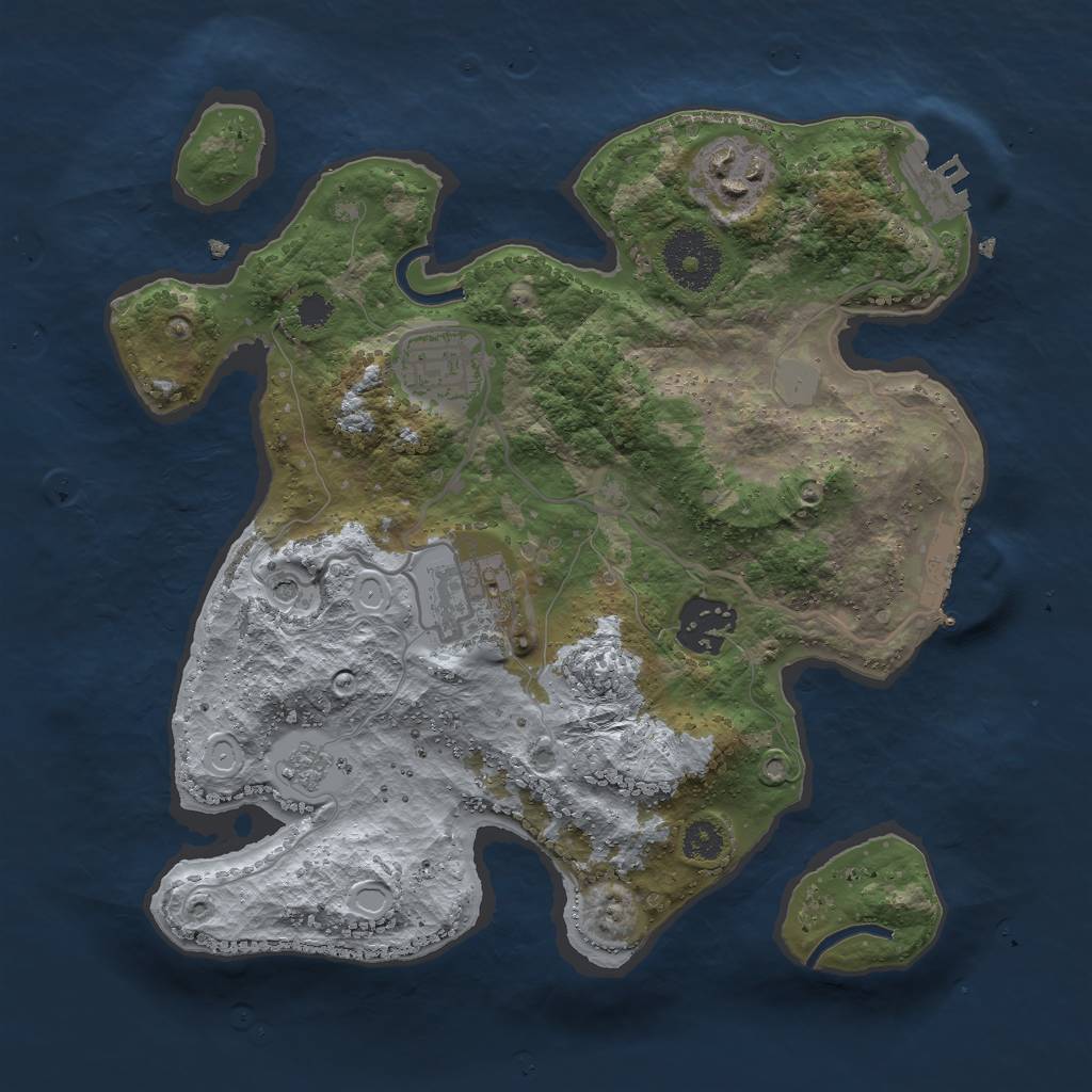 Rust Map: Procedural Map, Size: 2800, Seed: 6666, 13 Monuments