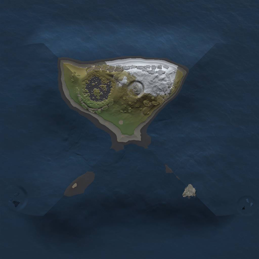 Rust Map: Procedural Map, Size: 1000, Seed: 34857, 3 Monuments