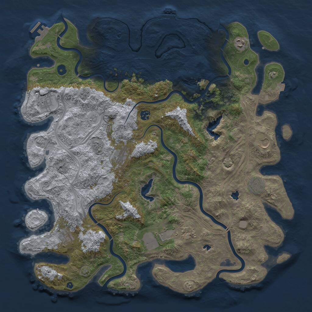 Rust Map: Procedural Map, Size: 4700, Seed: 235425346, 16 Monuments