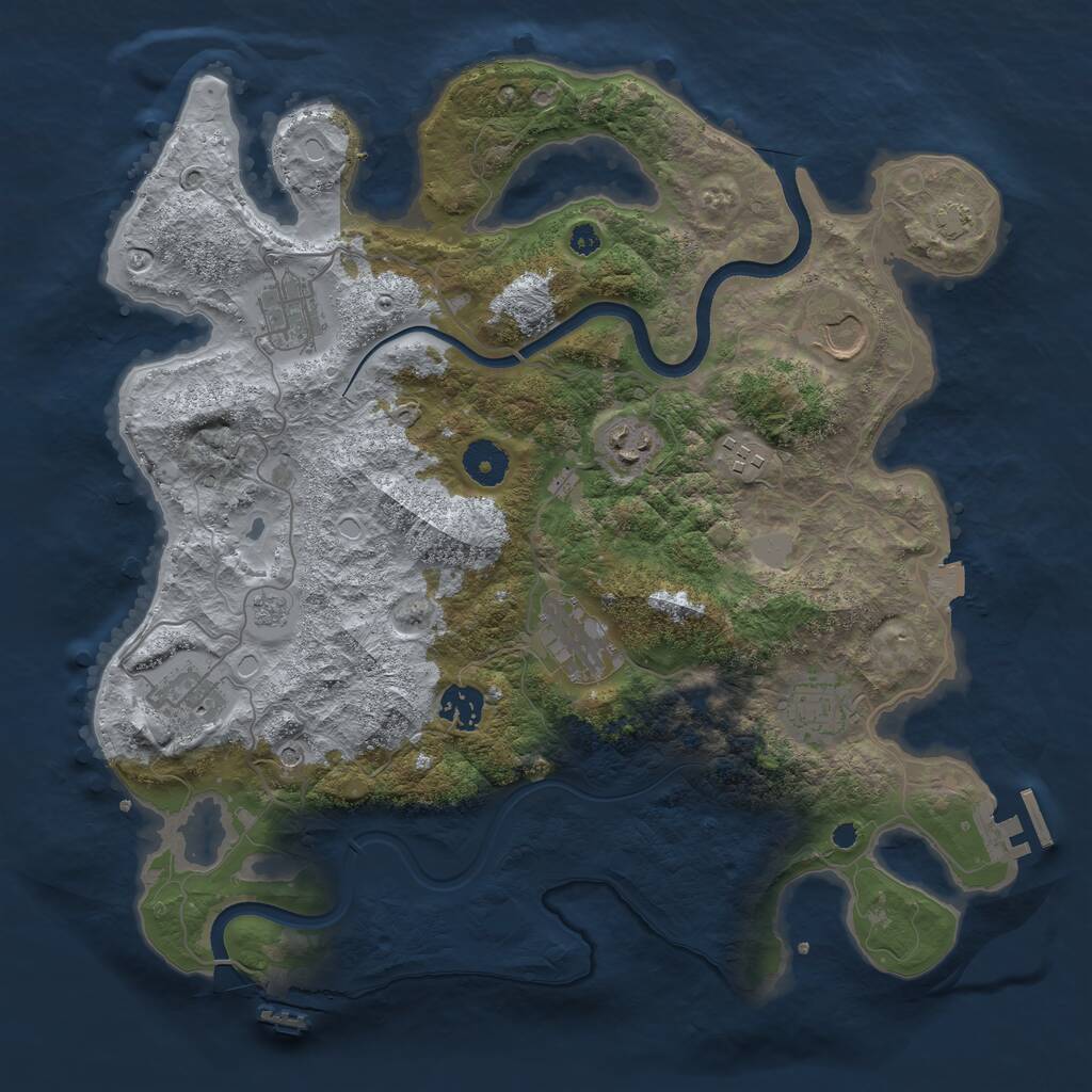 Rust Map: Procedural Map, Size: 3650, Seed: 29102022, 14 Monuments
