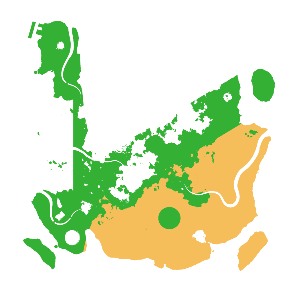 Biome Rust Map: Procedural Map, Size: 3500, Seed: 43082780
