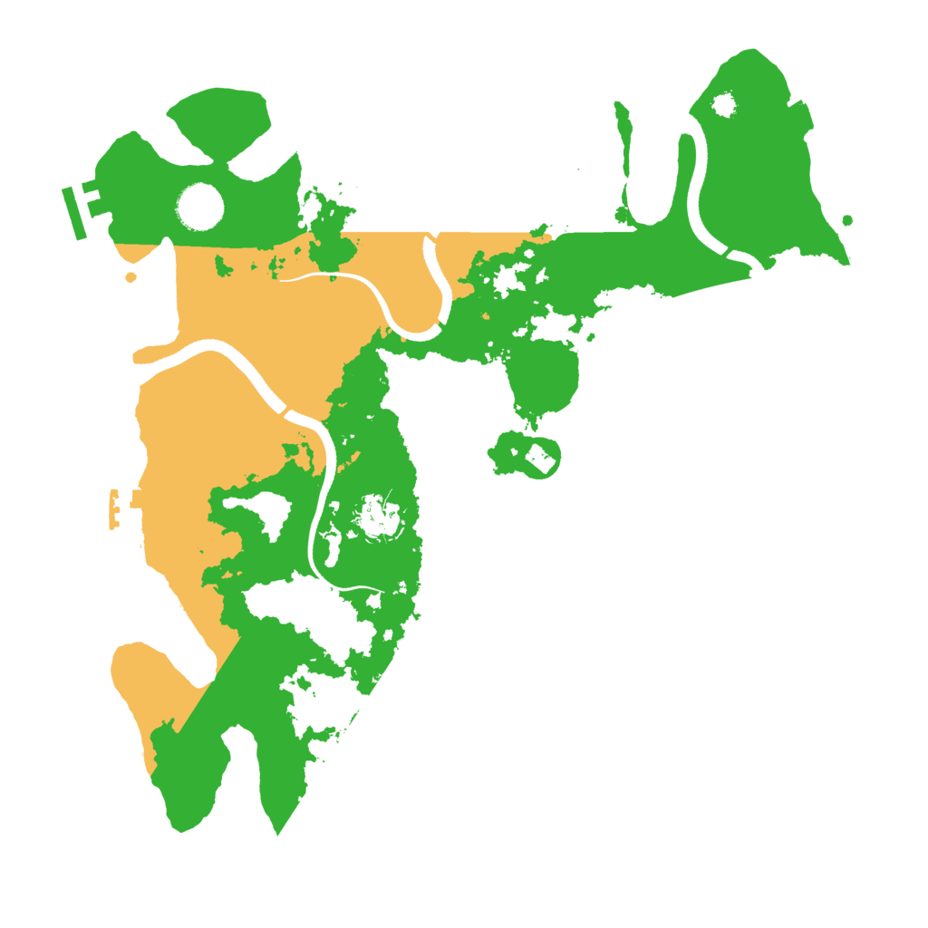 Biome Rust Map: Procedural Map, Size: 3500, Seed: 66687737