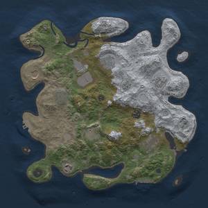 Thumbnail Rust Map: Procedural Map, Size: 3500, Seed: 1346488763, 19 Monuments