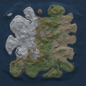 Thumbnail Rust Map: Procedural Map, Size: 3700, Seed: 2136420690, 19 Monuments