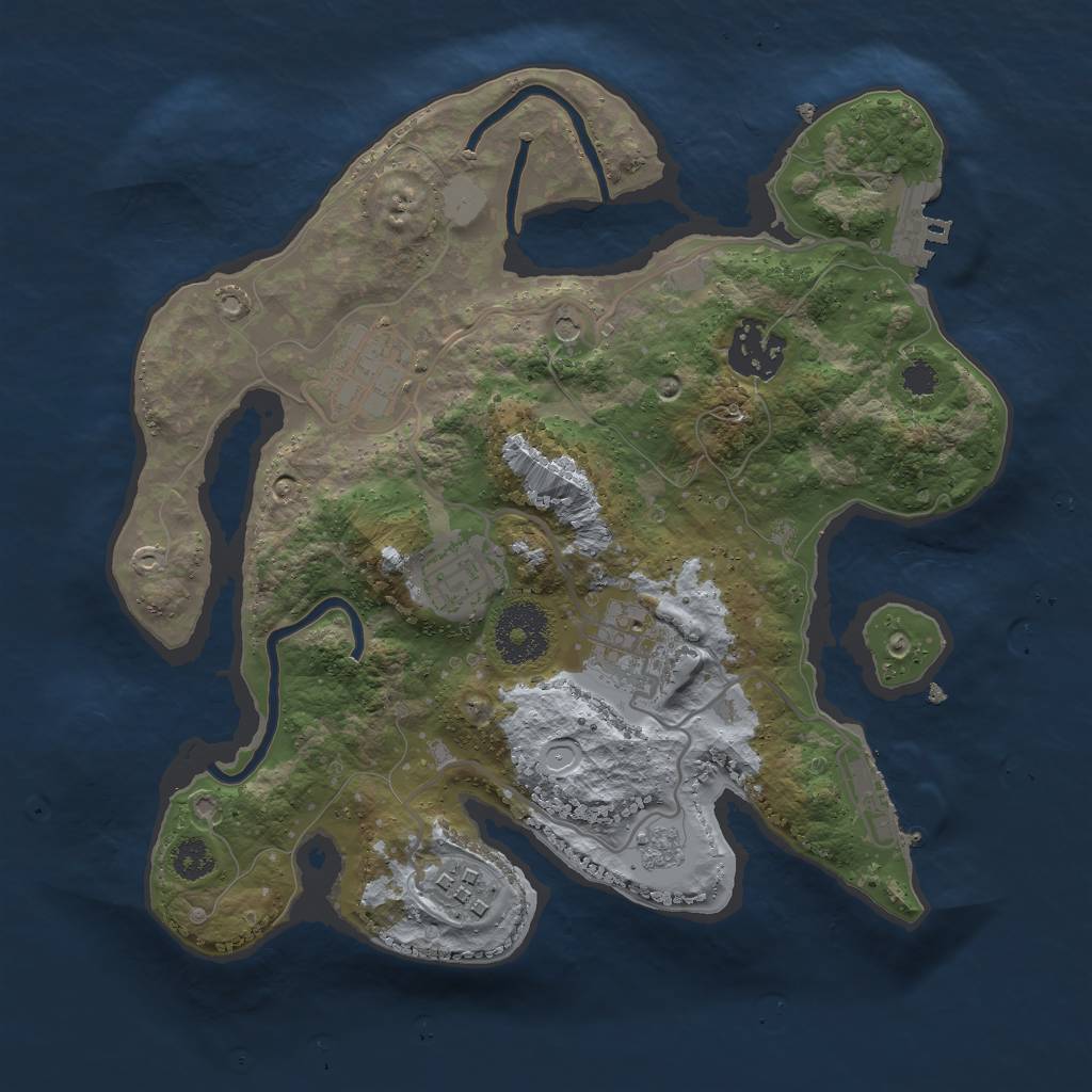 Rust Map: Procedural Map, Size: 2800, Seed: 558983073, 14 Monuments
