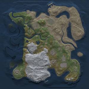 Thumbnail Rust Map: Procedural Map, Size: 3500, Seed: 404468723, 15 Monuments