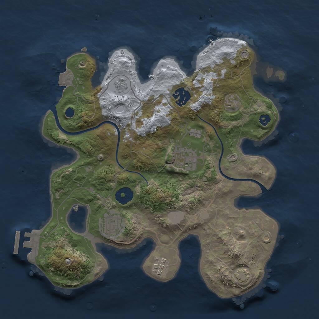 Rust Map: Procedural Map, Size: 2800, Seed: 58697824, 8 Monuments