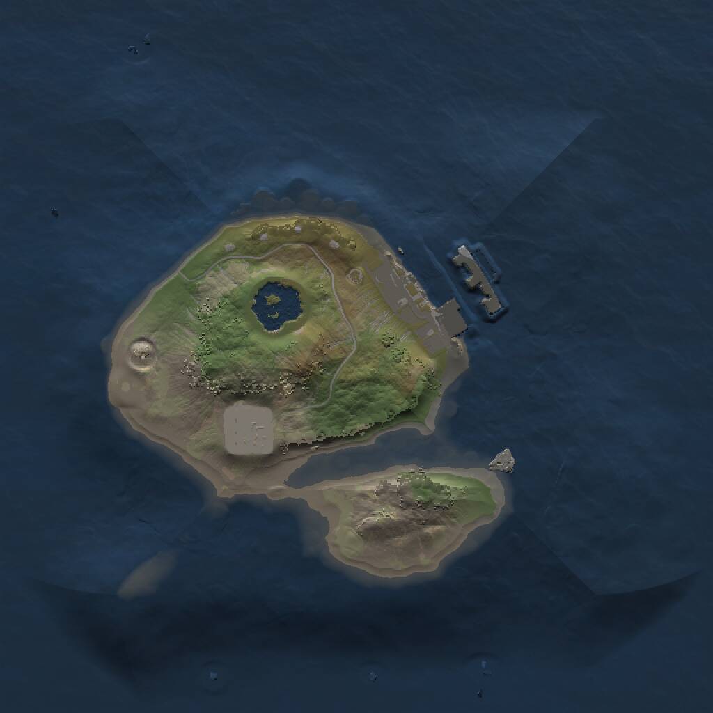 Rust Map: Procedural Map, Size: 1500, Seed: 34857, 2 Monuments