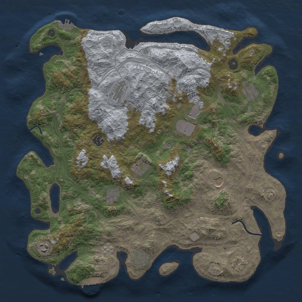 Rust Map: Procedural Map, Size: 4250, Seed: 252553396, 20 Monuments
